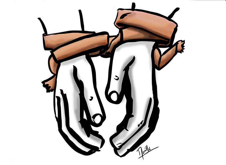 Ilustración de Santi Morilla sobre una detención valmojado