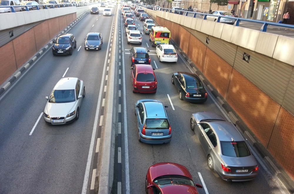 Coches en un atasco