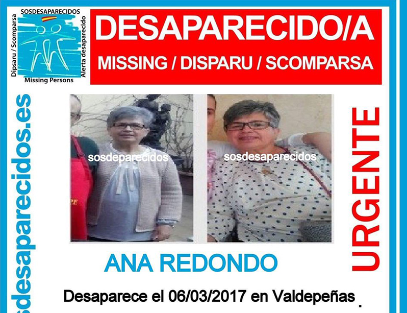 Ana Redondo desapareció en Valdepeñas el lunes 6 de marzo