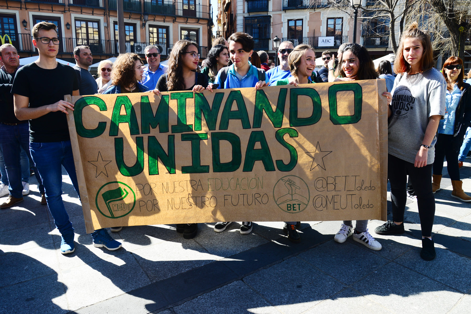 Concentración contra la Logse en Toledo.