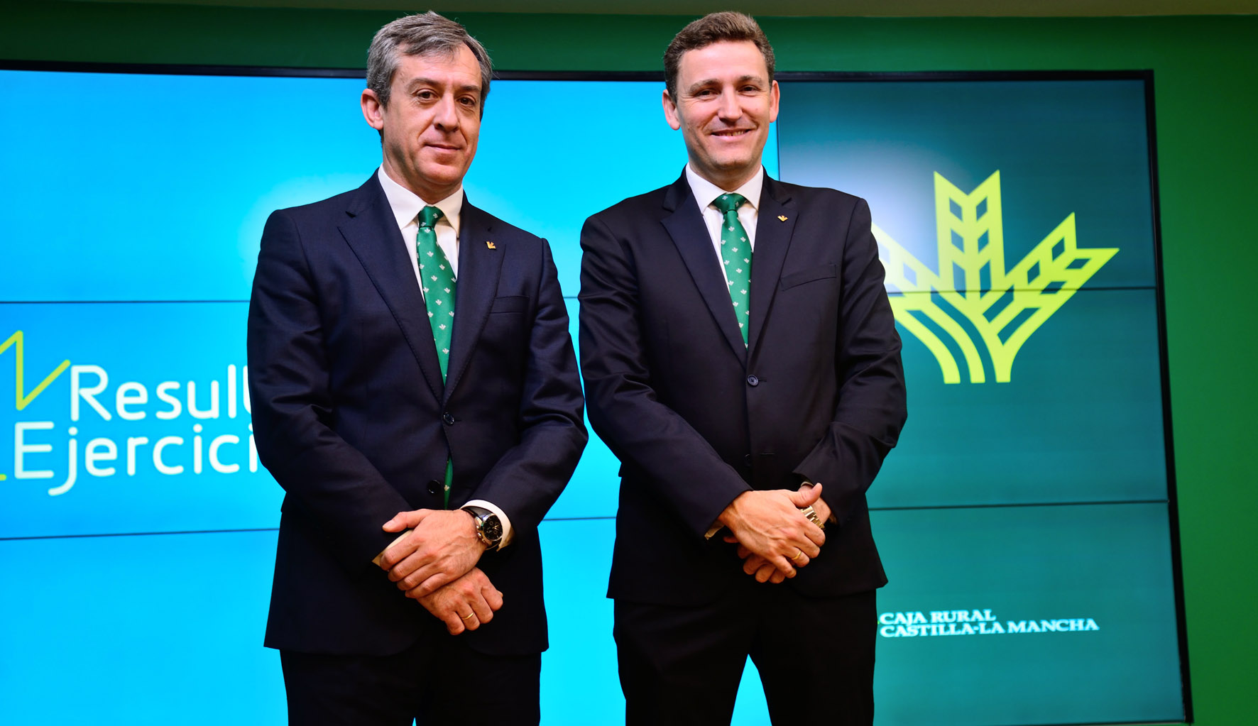 Javier López y Víctor Manuel Martín, de Caja Rural CLM.