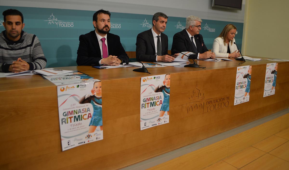 El presidente de la Diputación Álvaro Gutiérrez ha presentado el Regional de gimnasia rítmica de Fecam