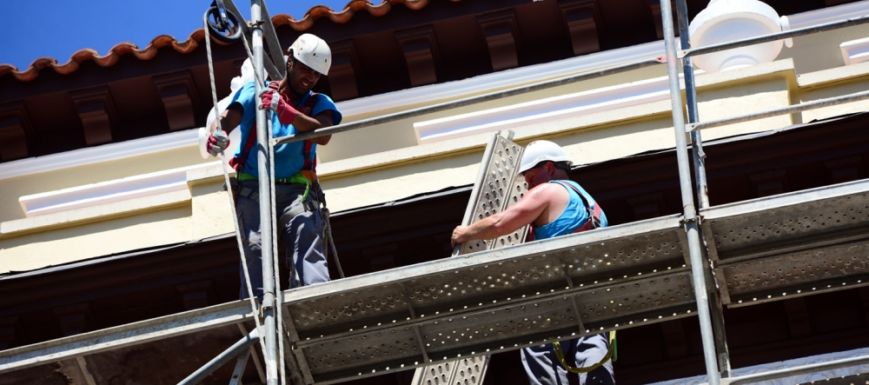 Trabajadores de la construcción.