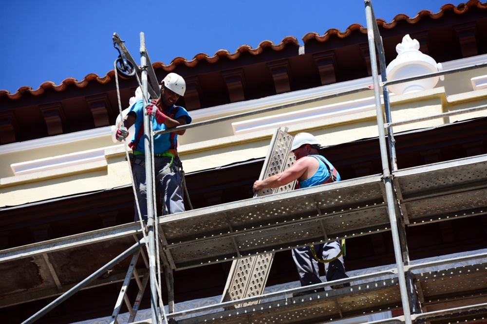 Trabajadores de la construcción.