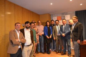 Tomás Palencia y su equipo de la Asociación de Hostelería de Toledo