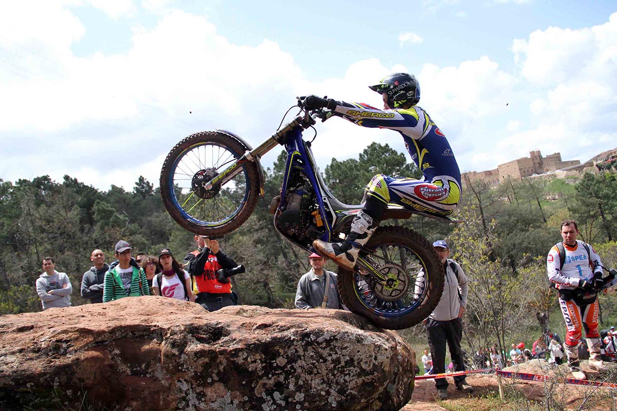 AlbertCabestany, uno de los pilotos del Nacional de trial que se celebra en Guadalajara