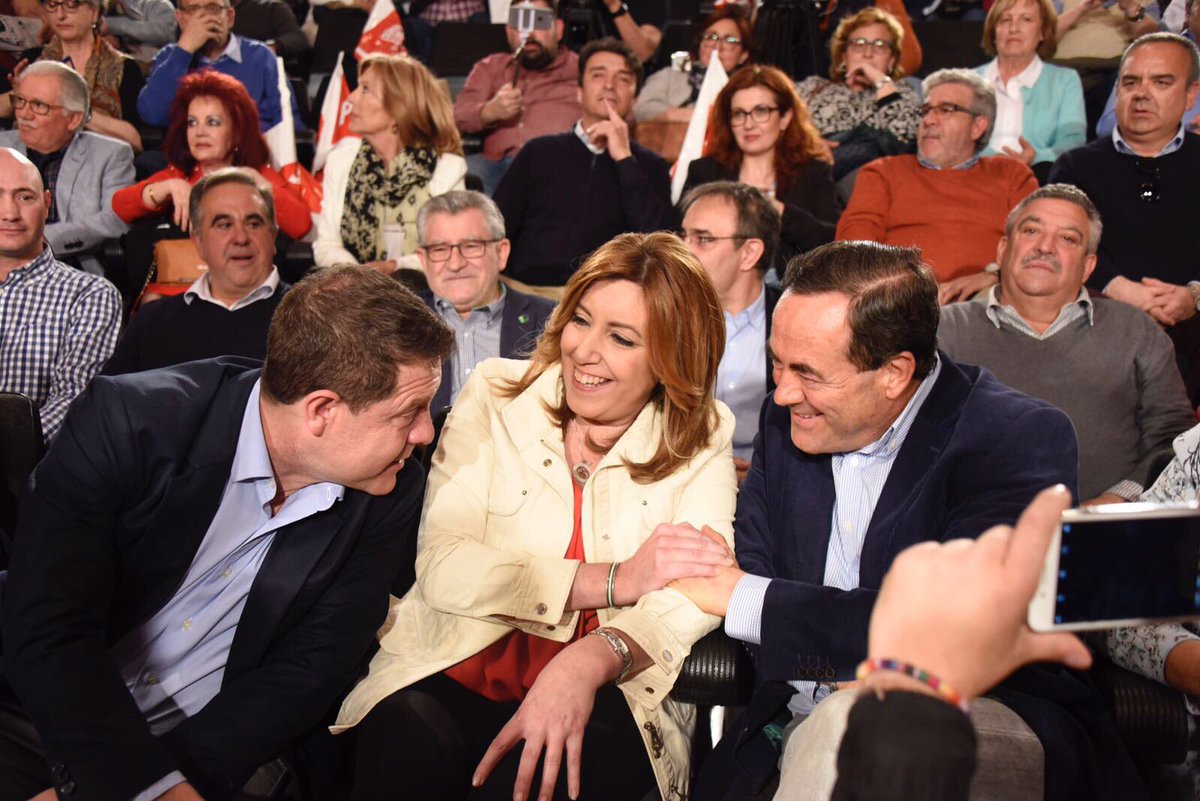 Emiliano García-Page y José Bono apoyan a Susana Díaz en Albcete