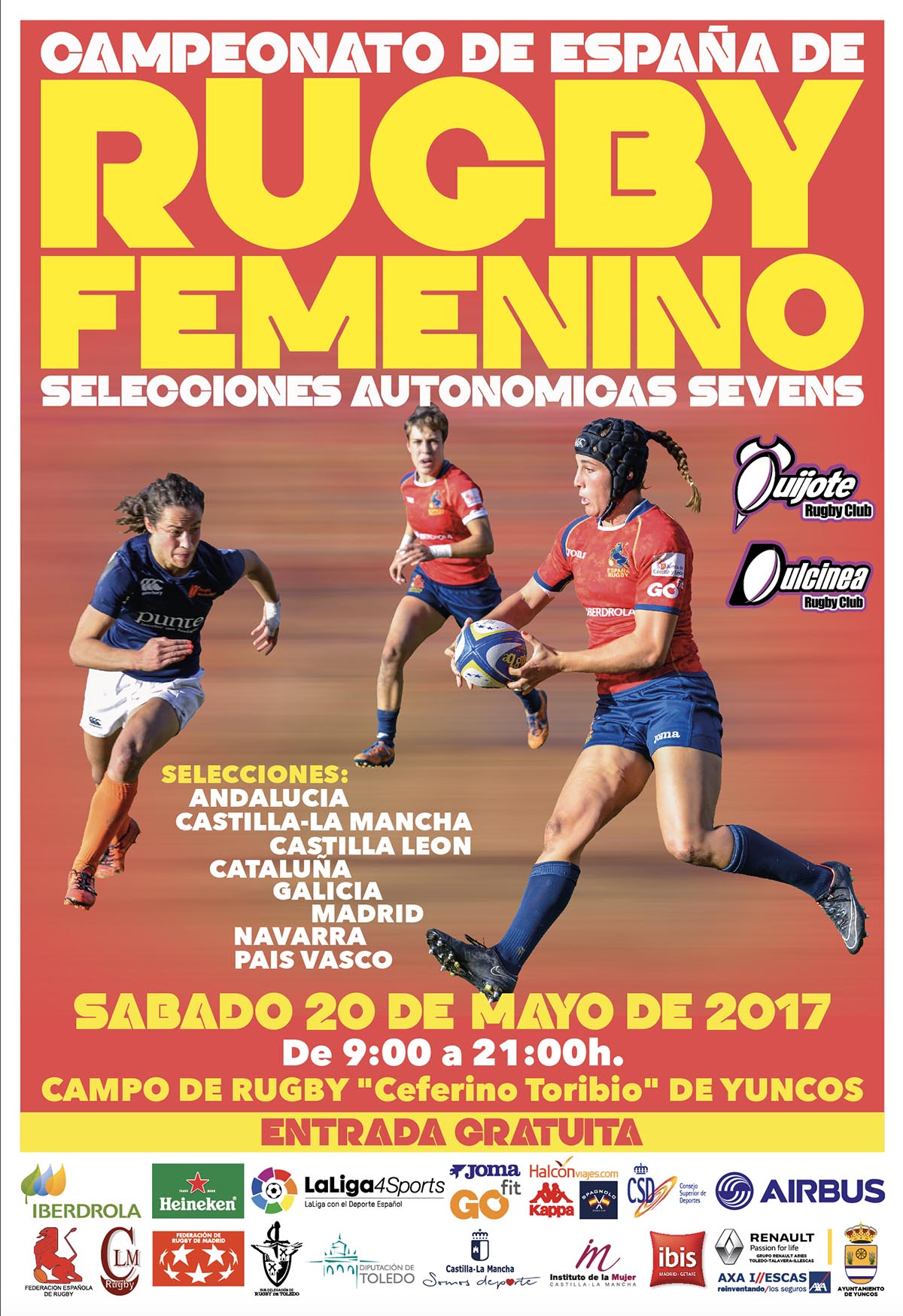 Cartel del Campeonato de España de rugby femenino