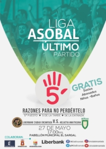 Cartel del Ciudad Encantada para el último partido de liga