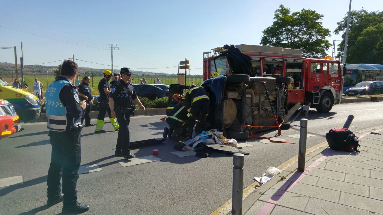 Accidente en el Paseo de la Rosa Santa Bárbara, Toledo