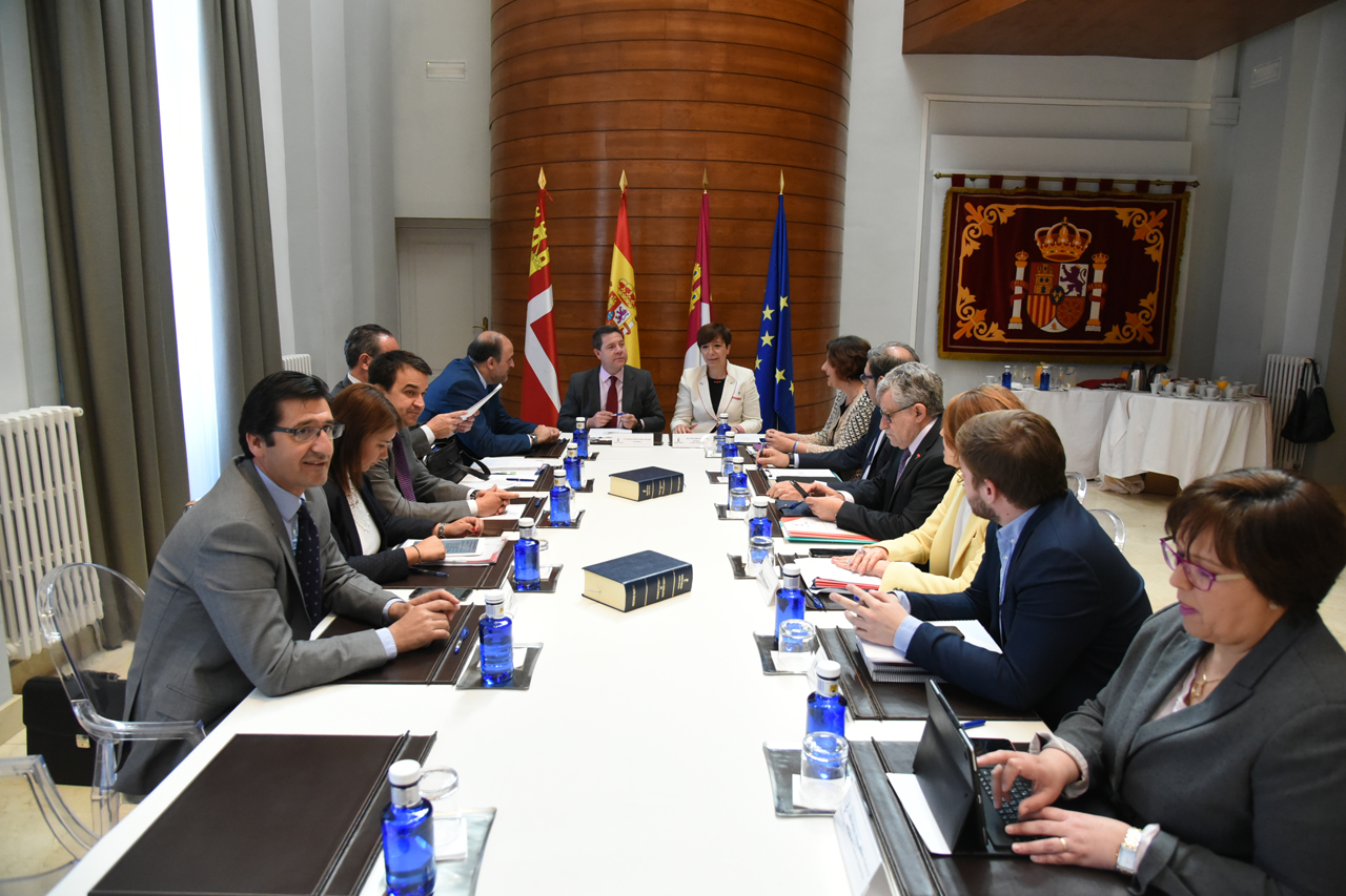 Imagen del Consejo de Gobierno celebrado en Alcázar de San Juan, en el que Page ha anunciado el borrador de la ley de zonas preferentes