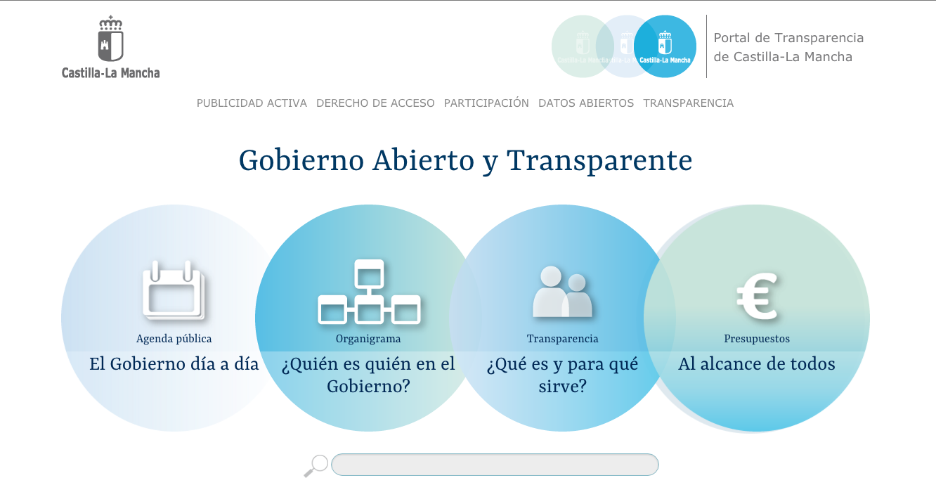 Nuevo portal de transparencia de Castilla-La Mancha.