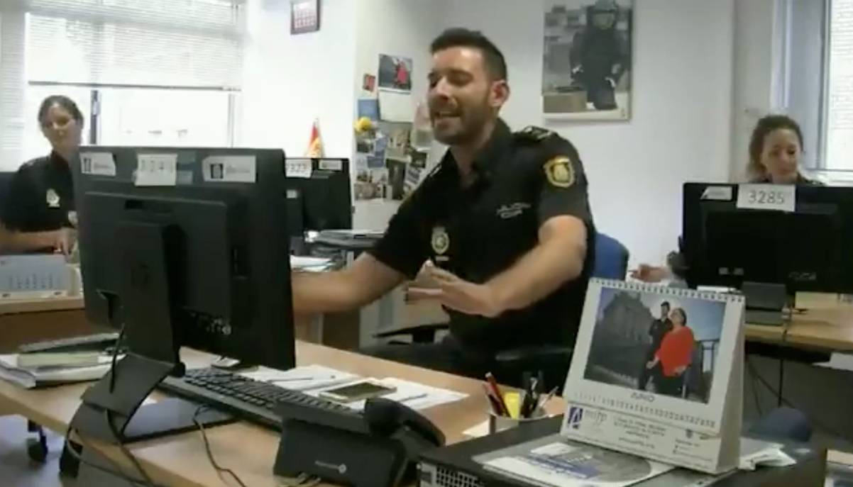 Imagen del vídeo de la Policía Nacional.
