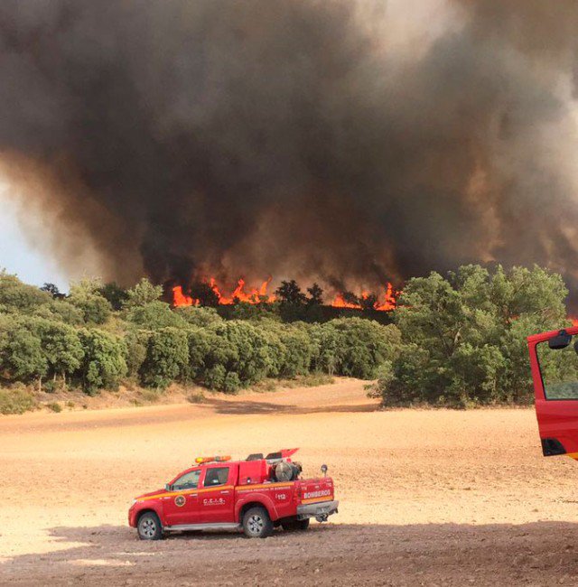 El incendio de declaró en la tarde del jueves 15 y 180 hectáreas han sido pasto de las llamas Está estabilizado y se espera que esté controlado en las próximas horas