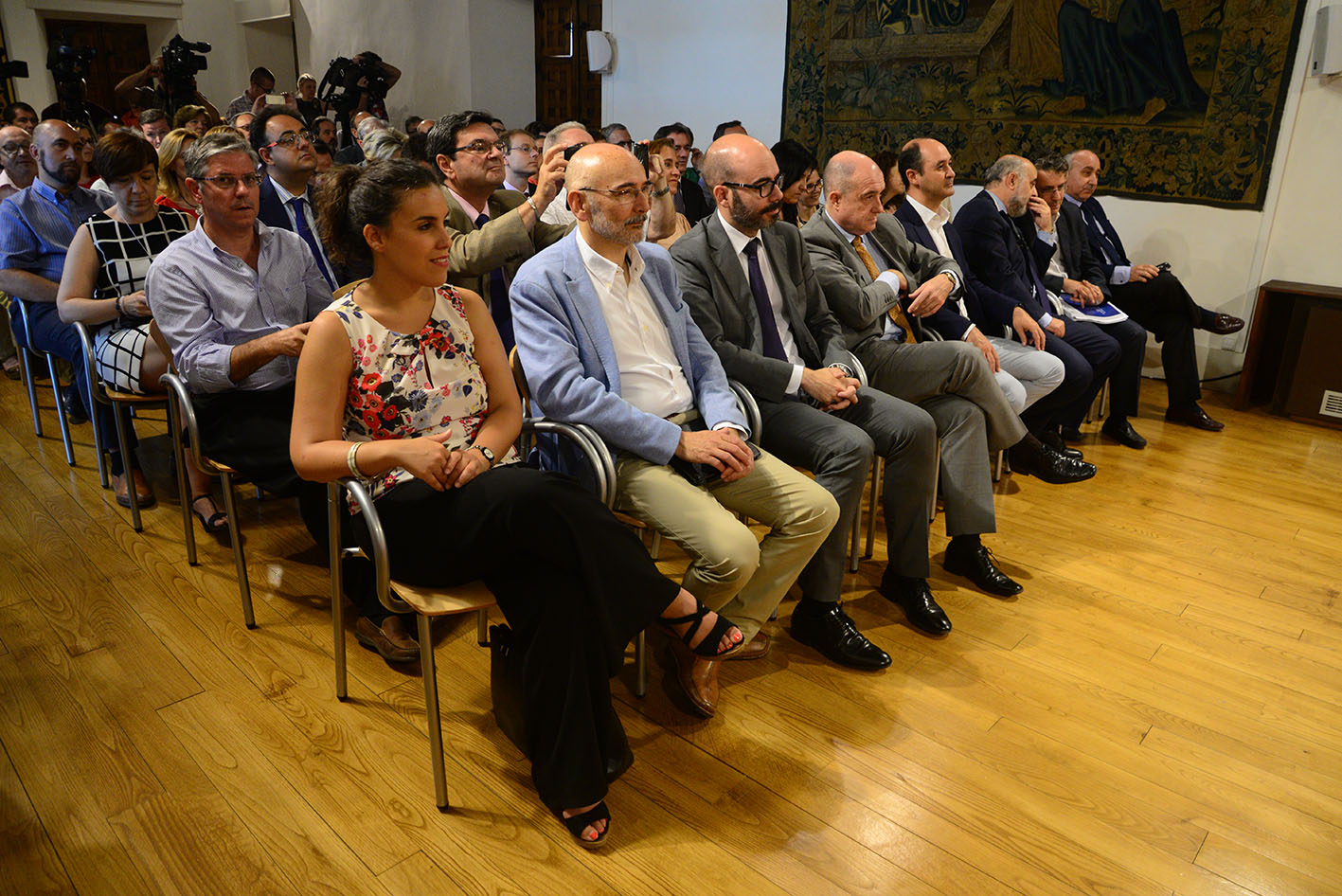 Asistentes a la presentación del Acuerdo para la Prevención de Riesgos Laborales