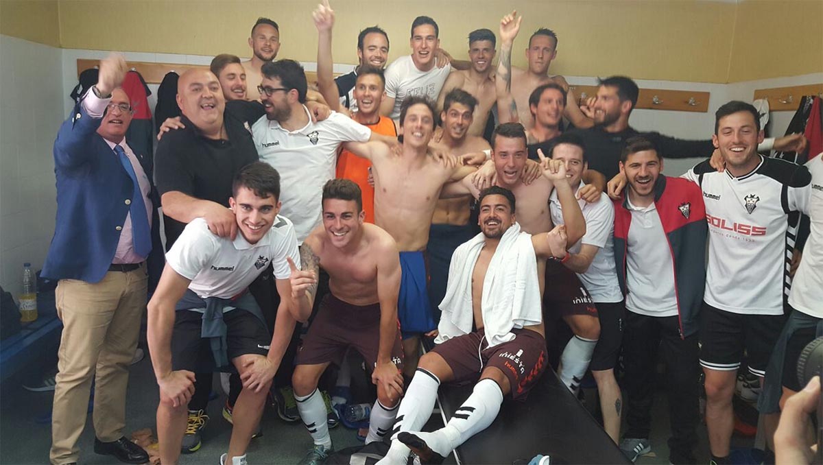 Foto de cuando el Albacete se proclamó campeón de liga
