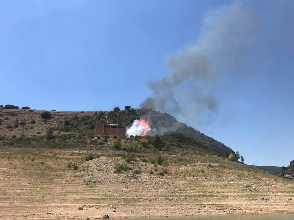 Incendio forestal en Sacedón.