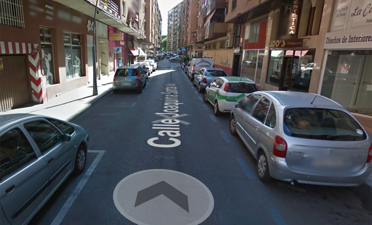 La calle Joaquina Santander, en Talavera, donde la mujer ha sido agredida