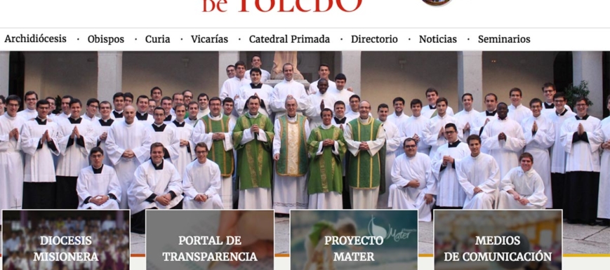 Detalle de la nueva web del Arzobispado de Toledo