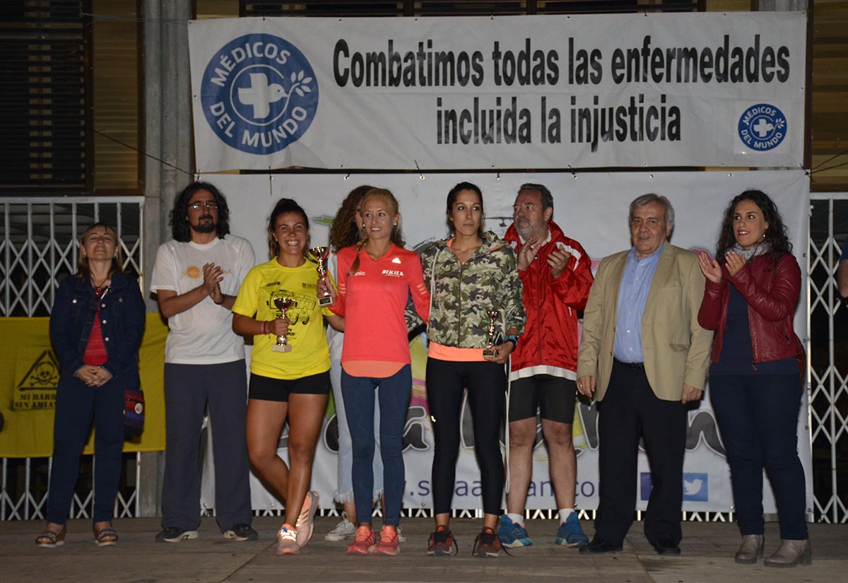 Podio femenino en la carrera Bisagra-Polígono, en Toledo