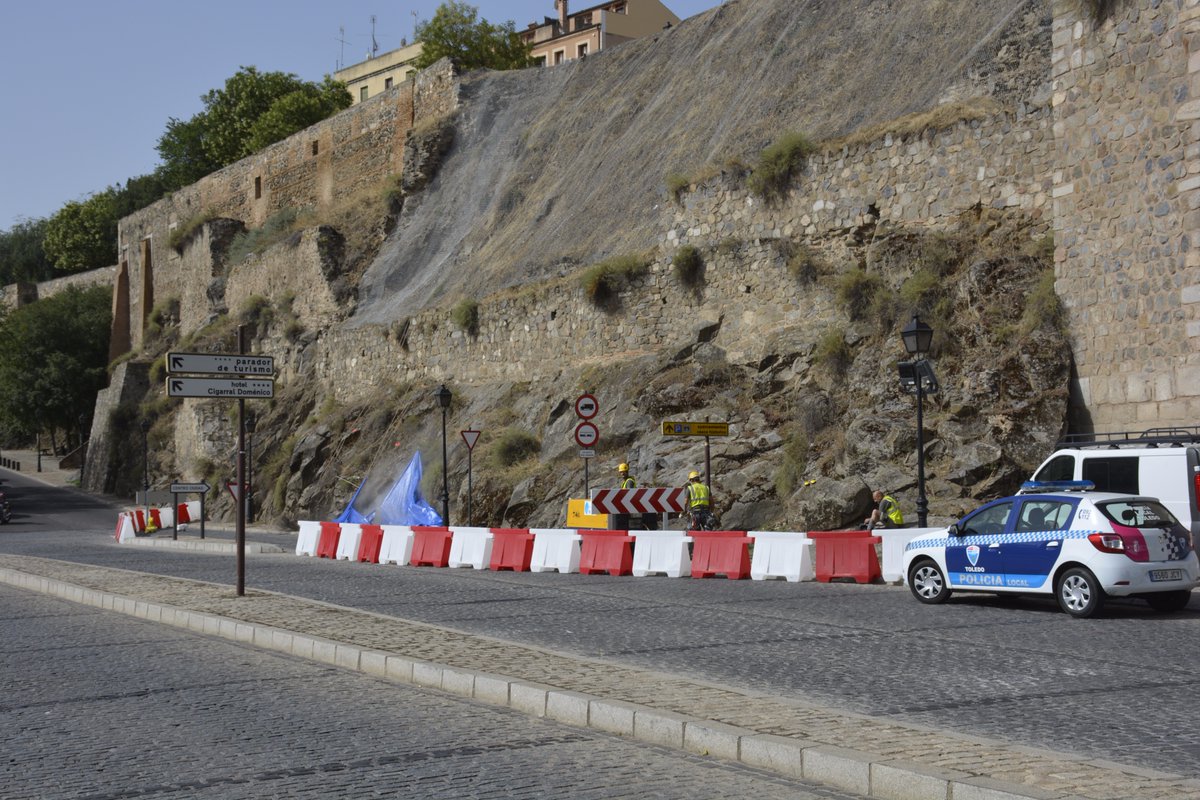 Mallas de acero en Doce Cantos, en Toledo