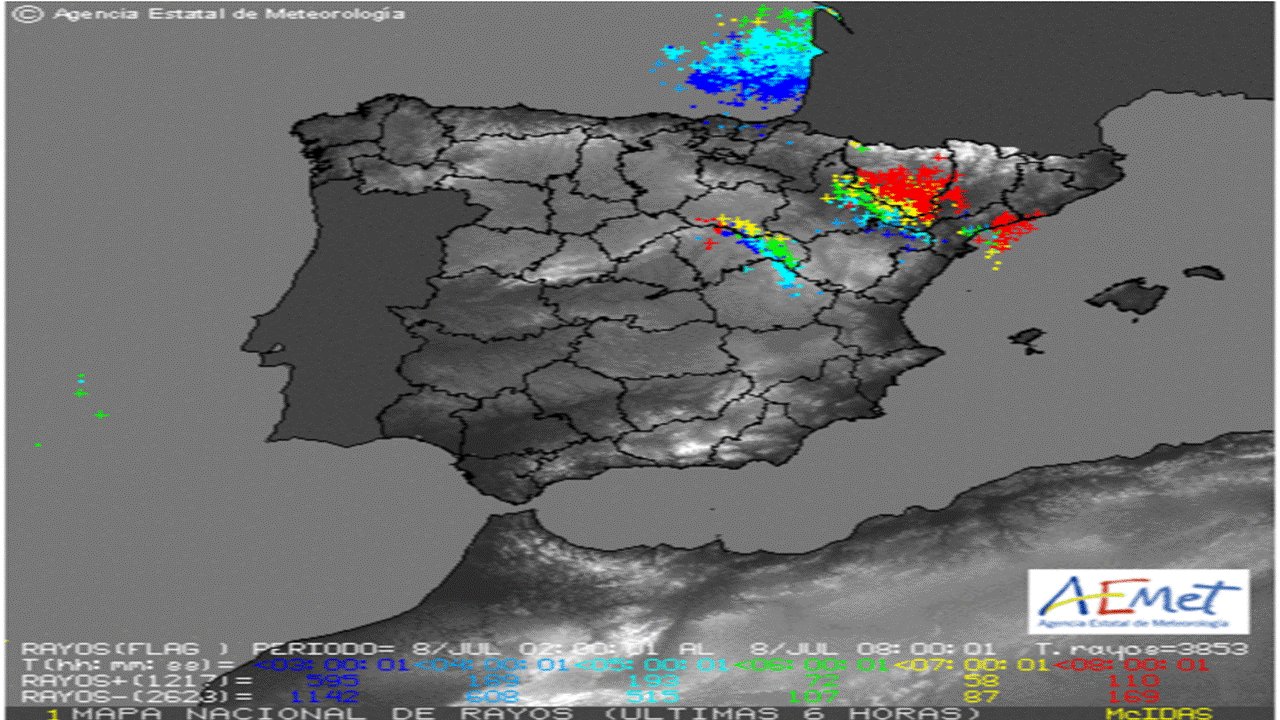 El riesgo de tormentas en Castilla-La Mancha solo afecta a La Alcarria