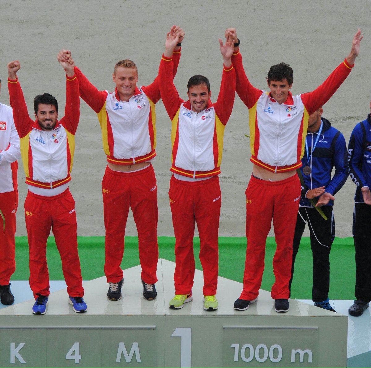 Paco Cubelos, campeón de Europa con España en K-4