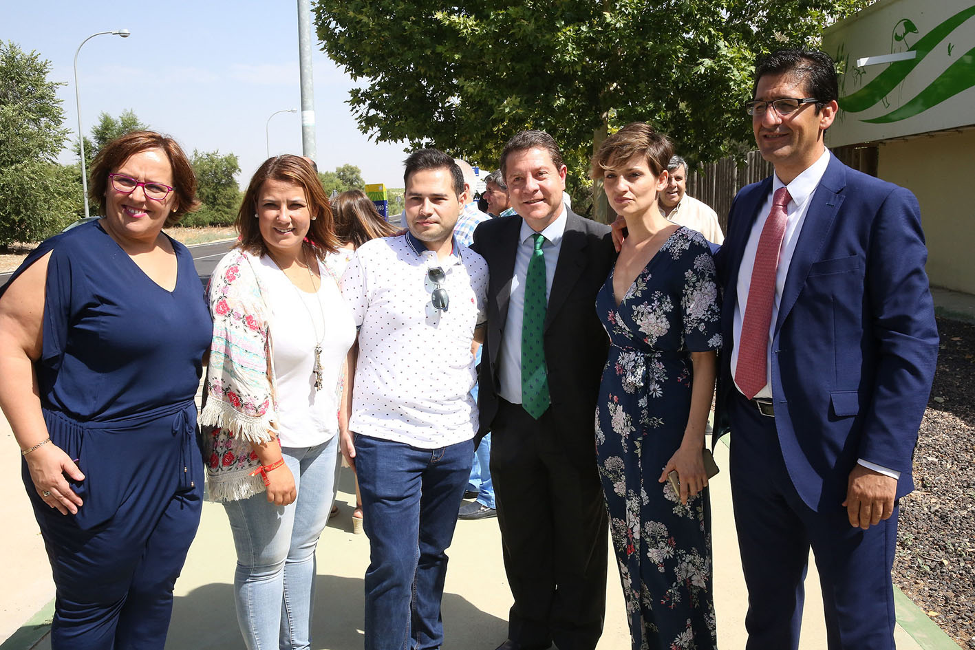 Page, en Pedro Muñoz (Ciudad Real), junto a la consejera Tita García y el presidente de la Diputación, José Manuel Caballero