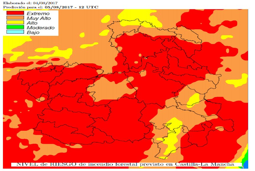 Nivel de riesgo extremo en CLM el sábado 5 de agosto.