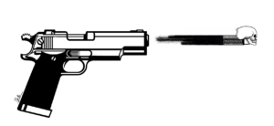 Ilustración de una pistola