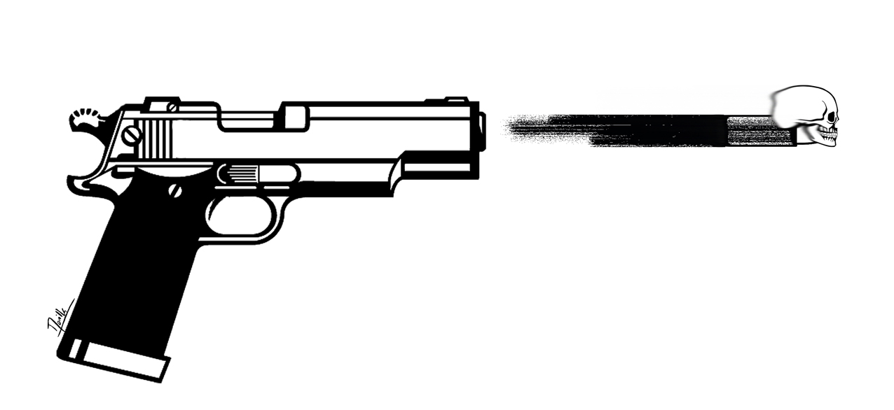 Ilustración de una pistola