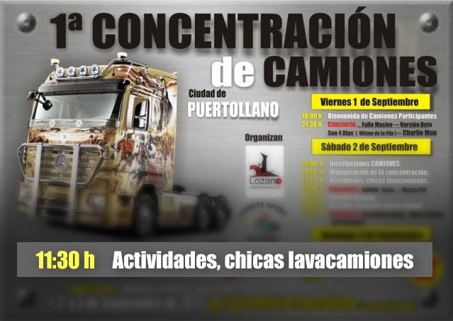 Cartel de la Concentración de Camiones de Puertollano.