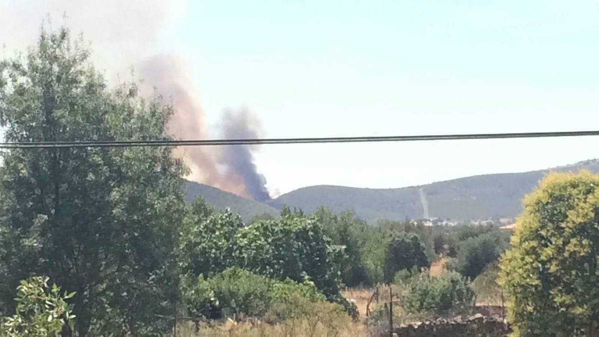 Incendio forestal declarado en Retuerta del Bullaque.