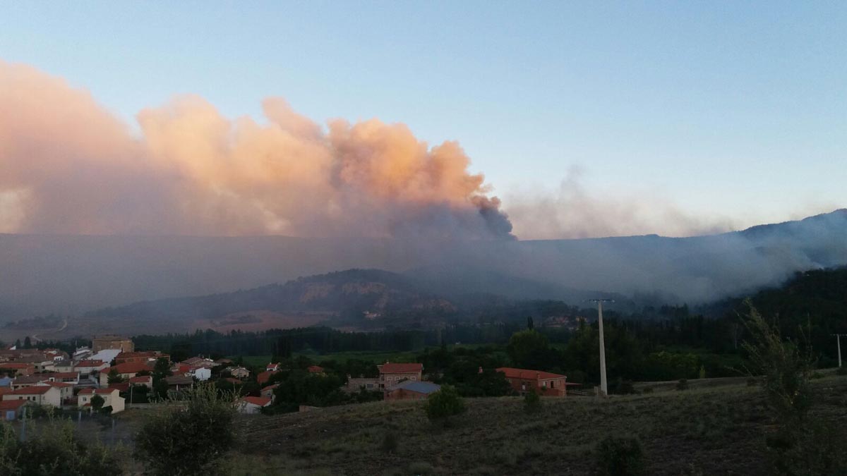 Incendio forestal en Cañamares (Cuenca).