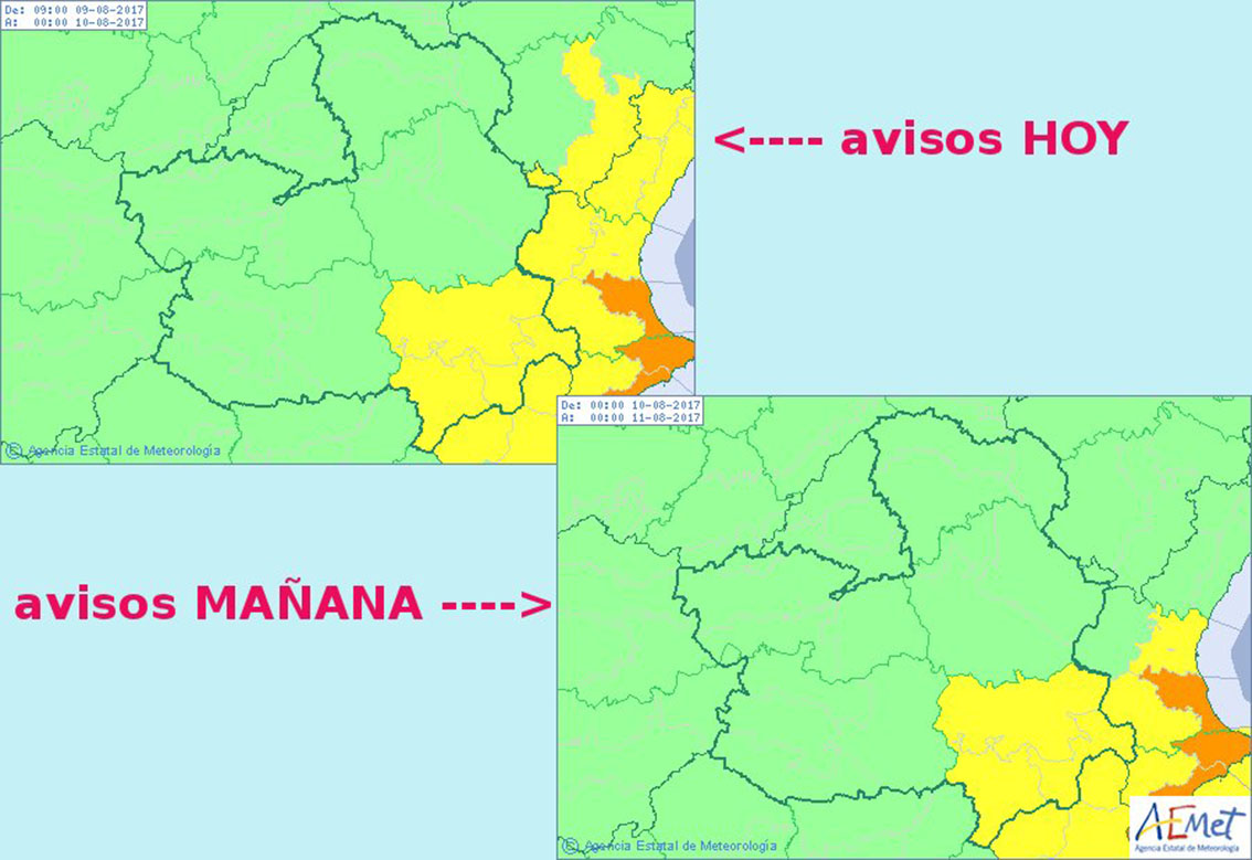 Las mínimas bajan el miércoles 9 en Castilla-La Mancha