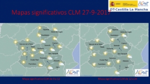 Mapa AEMET CLM, 27 septiembre