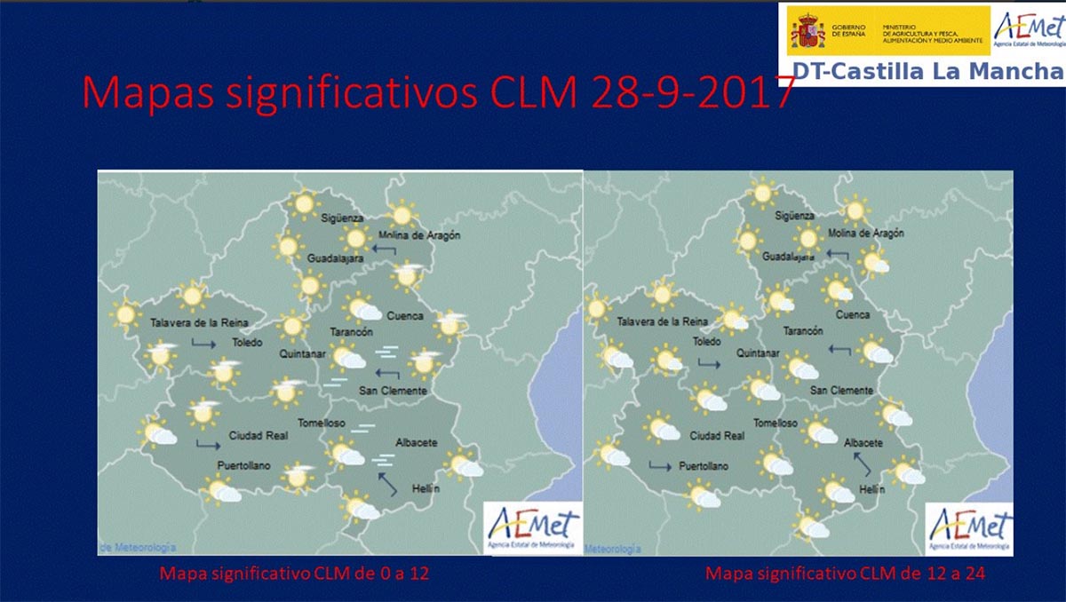 Nubosidad de evolución y temperaturas en aumento en el suroeste hoy en CLM