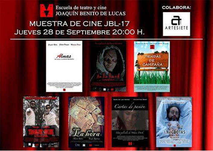 Cartel de la muestra de cine de la escuela Joaquín Benito de Lucas de Talavera de la Reina