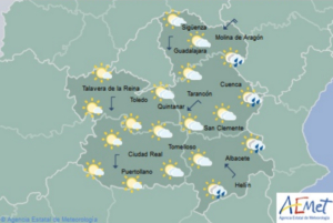 Previsiones de Aemet en Castilla-La Mancha, para hoy, 1 de septiembre.