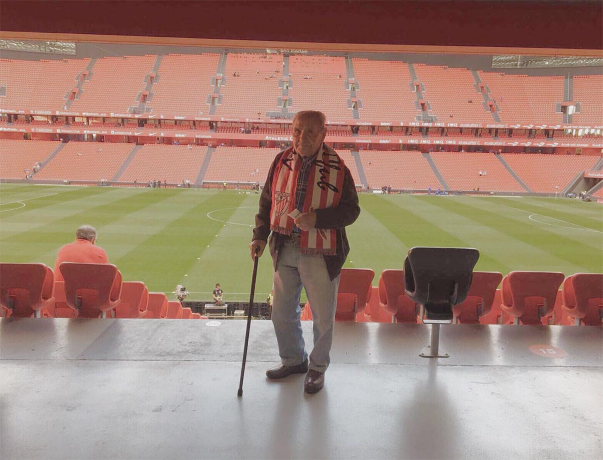 Marcos Torres, el sueño de conocer a los futbolistas del Athletic