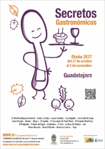 Cartel de las jornadas "Secretos Gastronómicos" de Guadalajara.
