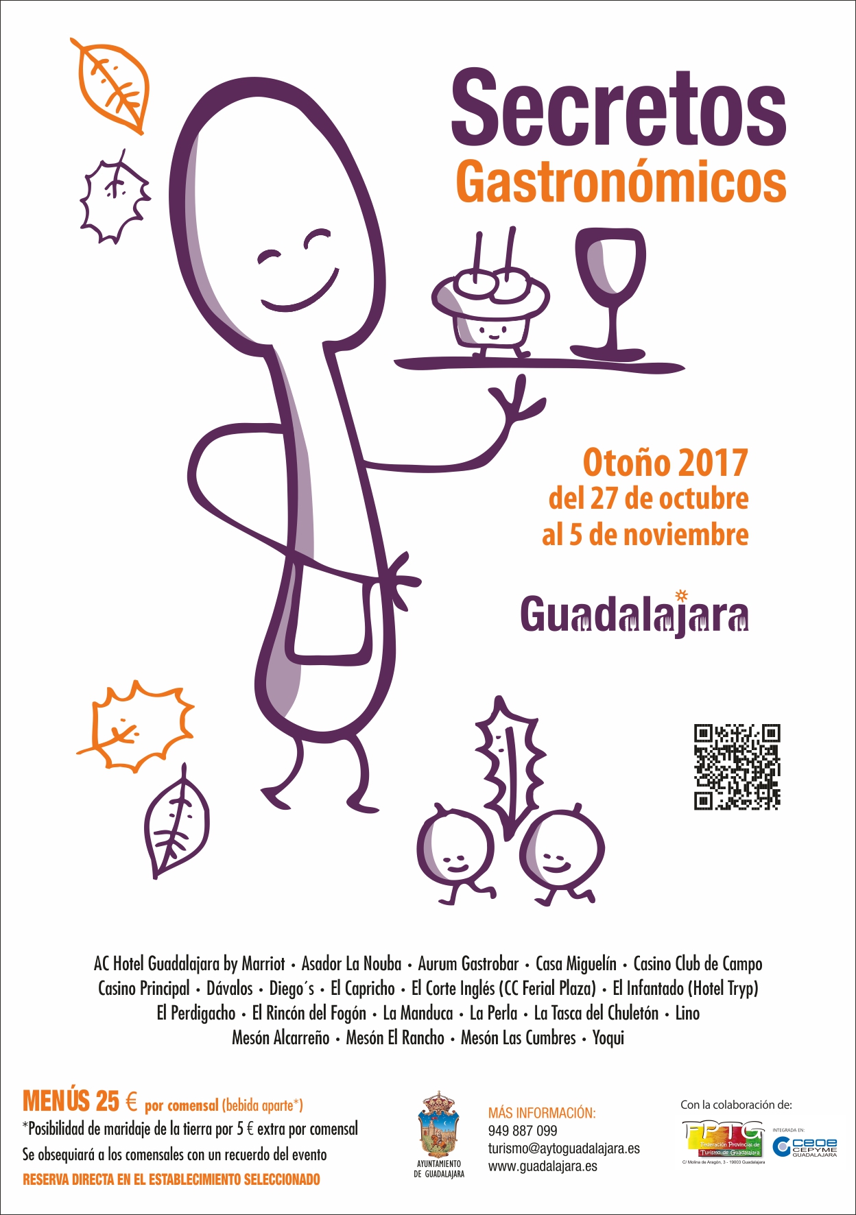 Cartel de las jornadas "Secretos Gastronómicos" de Guadalajara.