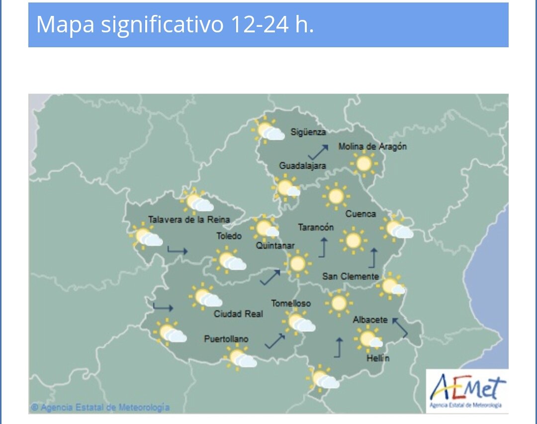 El tiempo en Castilla-La Mancha el sábado 14 de octubre. El tiempo en CLM