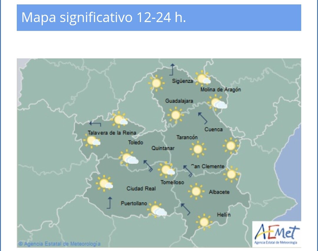 Previsiones de Aemet para el domingo 15 de octubre.