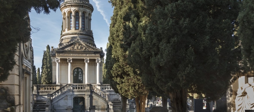 Imagen del cementerio municipal de Guadalajara. Arquitectura funeraria
