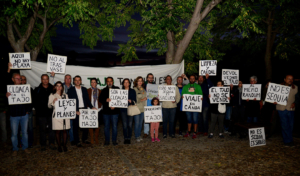 Concentración organizada por la Plataforma en Defensa del Tajo.