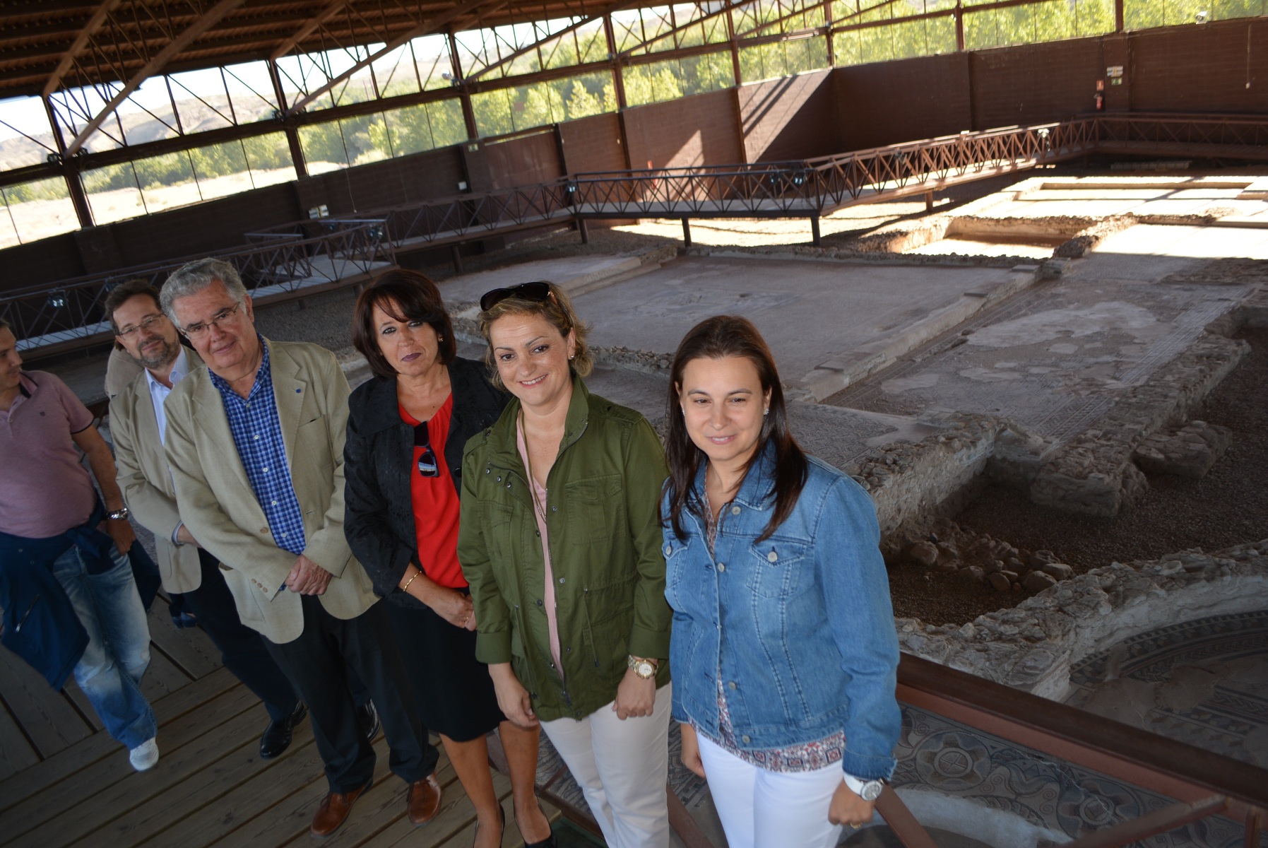 Obras de restauración y mantenimiento en el Parque Arqueológico de Carranque (Toledo).