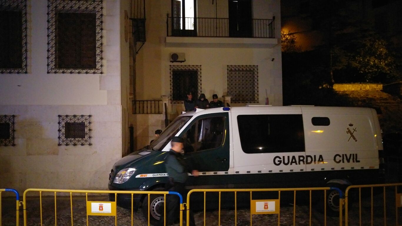 Imagen de Sergio Morate a la salida de la Audiencia Procincial de Cuenca.