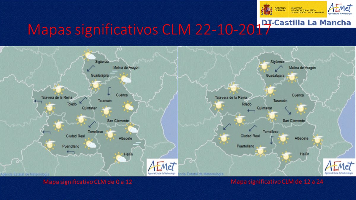 Previsión de temperaturas de la Aemet