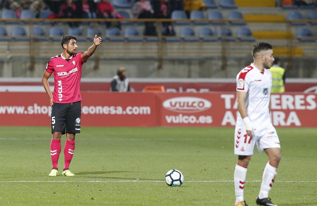 Gaffoor, en un lance del partido del Albacete en casa del Leonesa